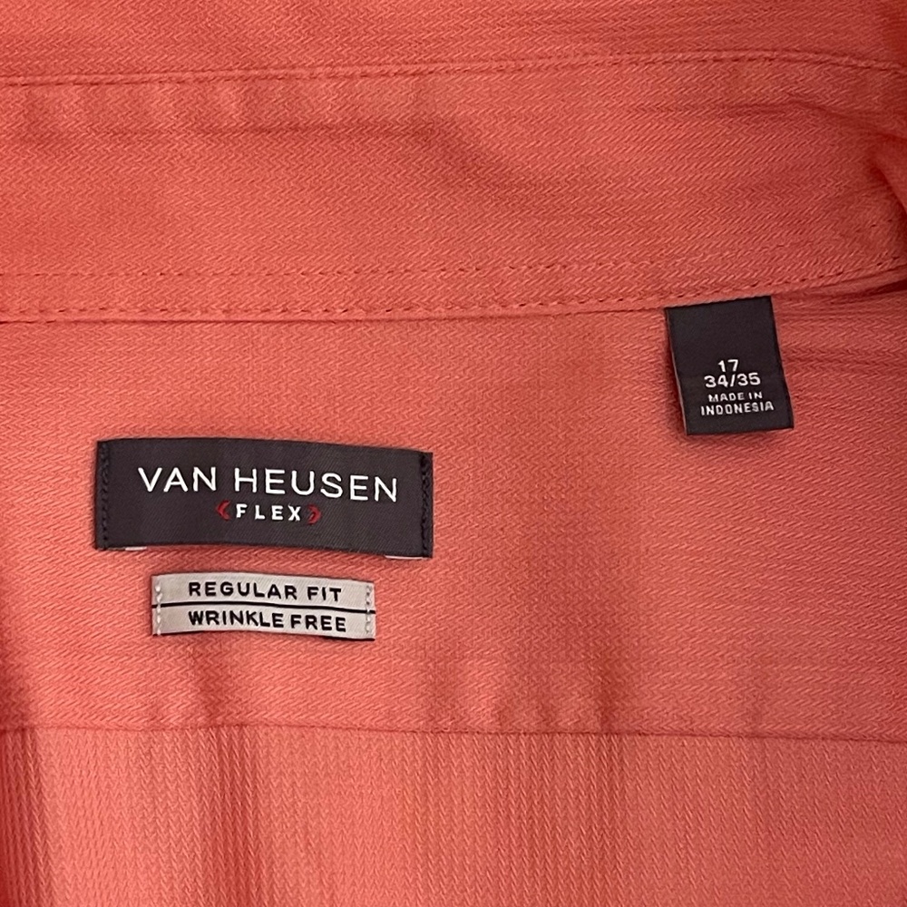 Van Heusen Men's Regular Fit Dress Shirt Wrinkle Free 17-34/35 - Picture 6 of 9